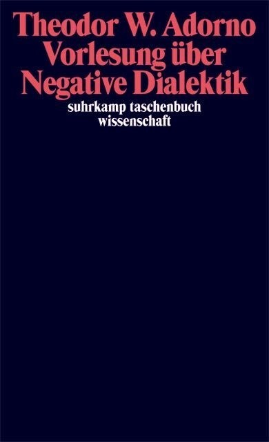 Vorlesung uber Negative Dialektik (Paperback)