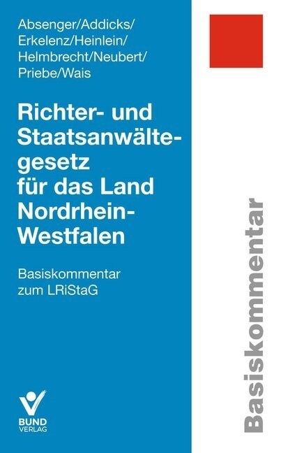Richter- und Staatsanwaltegesetz fur das Land Nordrhein-Westfalen (Paperback)
