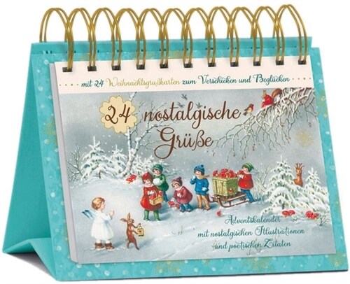 24 nostalgische Gruße, Tisch-Adventskalender (Calendar)