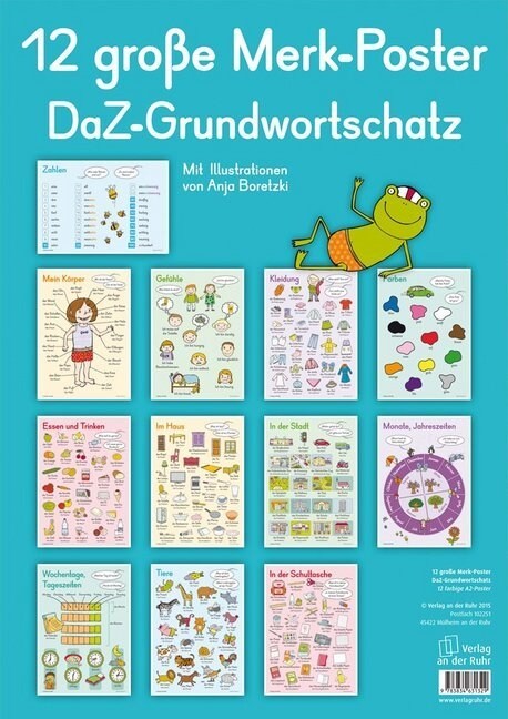 12 große Merk-Poster DaZ-Grundwortschatz (Poster)