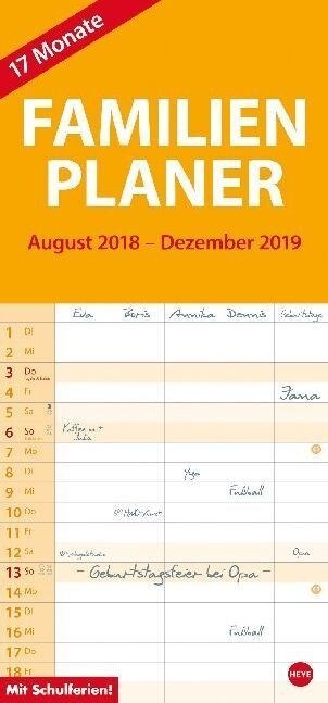 17-Monats-Familienplaner 2019 (Calendar)