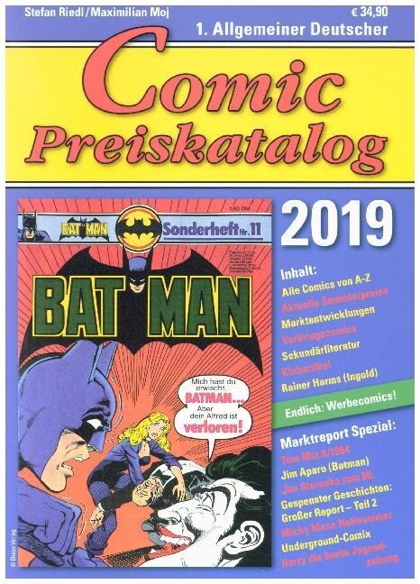 1. Allgemeiner Deutscher Comic-Preiskatalog 2019 (Paperback)