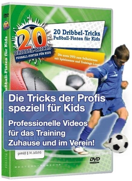 20 Dribbel-Tricks - Fußball-Finten fur Kids, 1 DVD (DVD Video)