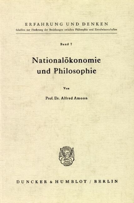 Nationalokonomie Und Philosophie (Paperback)