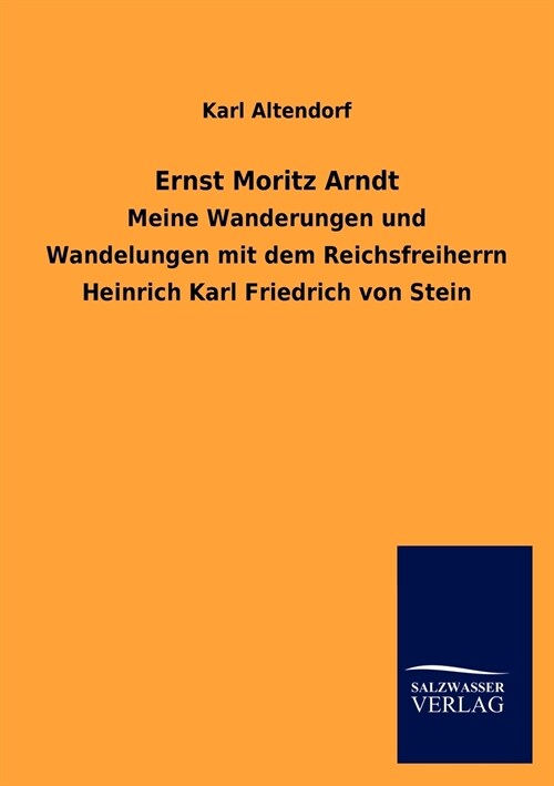 Ernst Moritz Arndt (Paperback)