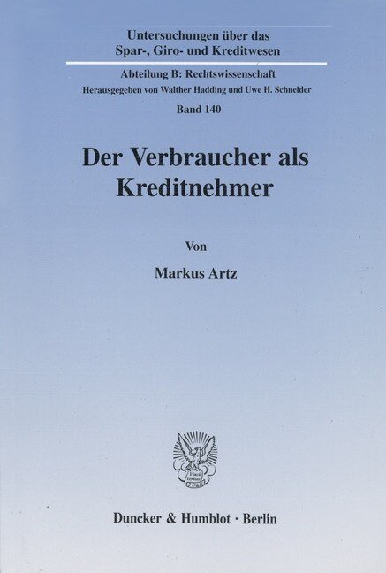 Der Verbraucher ALS Kreditnehmer (Paperback)