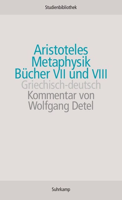 Metaphysik, Bucher VII und VIII (Paperback)