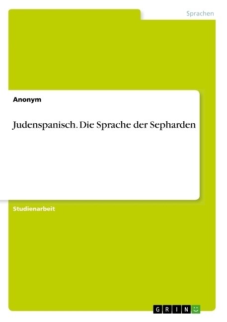 Judenspanisch. Die Sprache der Sepharden (Paperback)