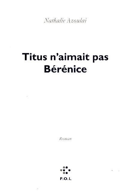 Titus naimait pas Berenice (Paperback)