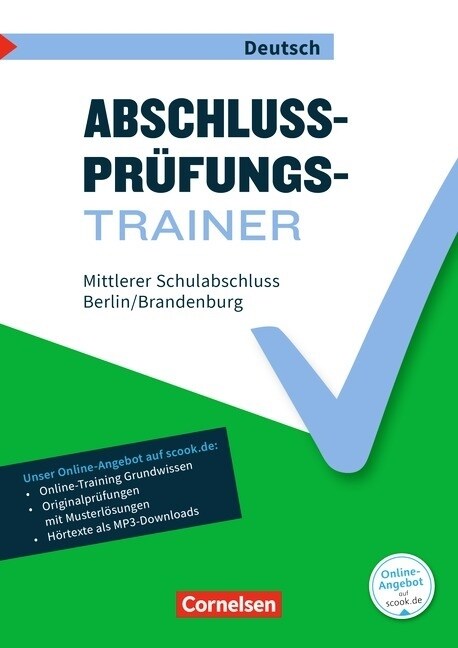 Abschlussprufungstrainer Deutsch - Berlin und Brandenburg 10. Schuljahr - Mittlerer Schulabschluss (Paperback)