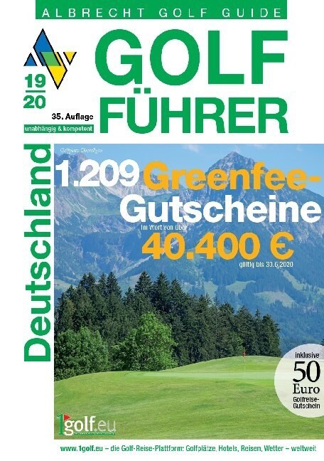 Albrecht Golf Guide Golf Fuhrer Deutschland 2019/20 inklusive Gutscheinbuch (Hardcover)