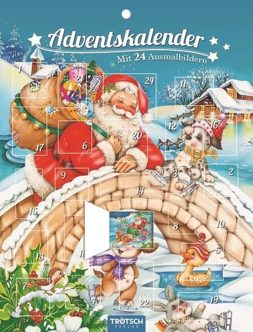 Adventskalender mit 24 Ausmalbildern (Calendar)