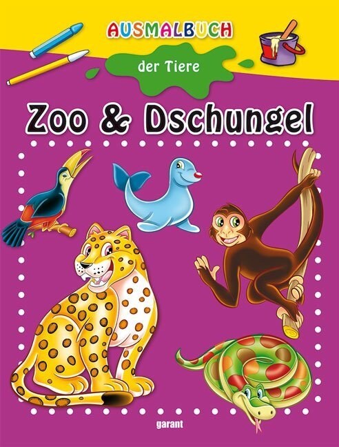 Ausmalbuch der Tiere - Zoo und Dschungel (Paperback)