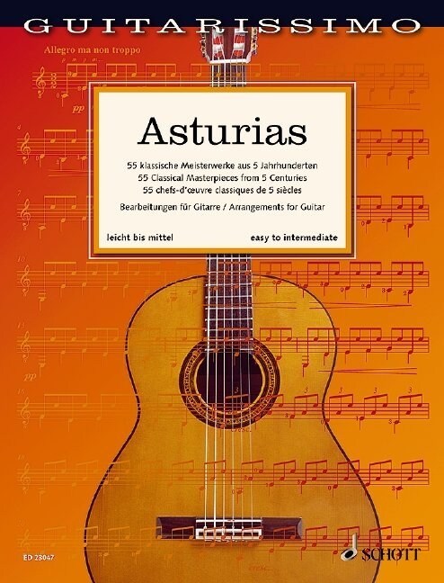 Asturias: 55 Classical Masterpieces from 5 Centuries Guitar (Paperback)