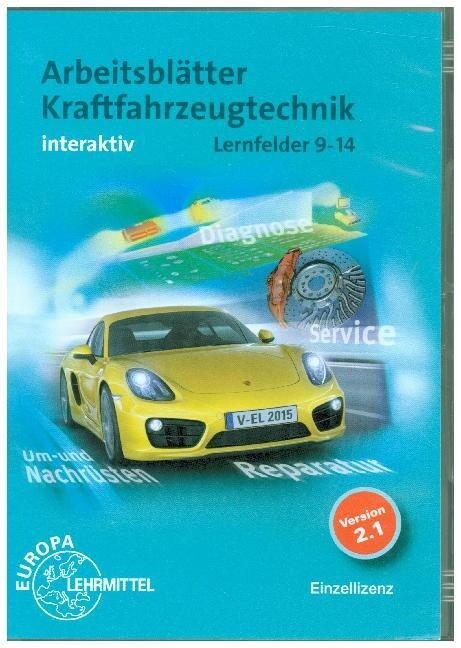 Arbeitsblatter Kraftfahrzeugtechnik interaktiv, Lernfelder 9-14, CD-ROM (CD-ROM)