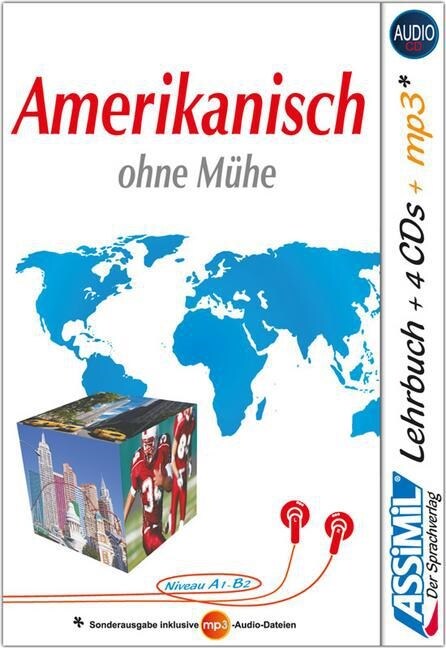Assimil Amerikanisch ohne Muhe, Lehrbuch + 4 Audio-CDs + 1 mp3-CD (Hardcover)