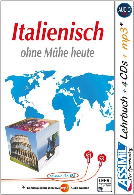 Assimil Italienisch ohne Muhe heute, Lehrbuch + 4 Audio-CDs + 1 mp3-CD (Hardcover)