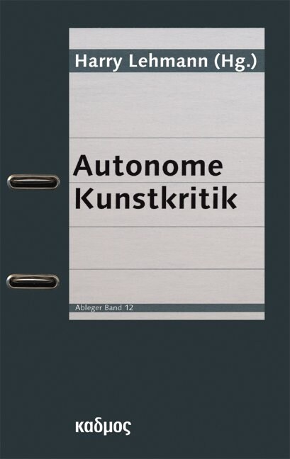 Autonome Kunstkritik (Paperback)