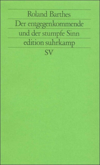 Der entgegenkommende und der stumpfe Sinn (Paperback)