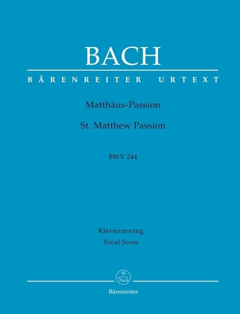 Matthauspassion, BWV 244, Klavierauszug (Sheet Music)