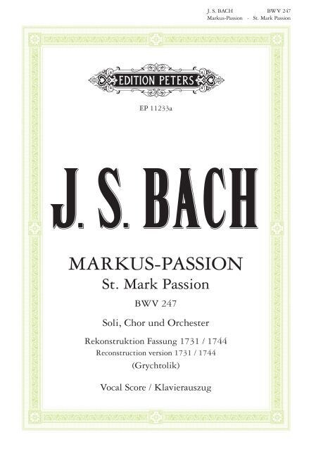 Markus-Passion BWV 247, Klavierauszug (Sheet Music)
