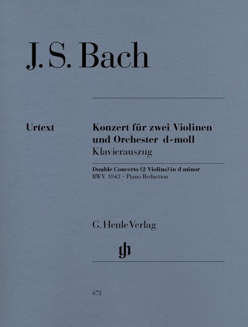 Konzert fur 2 Violinen und Orchester d-Moll BWV 1043, Klavierauszug (Sheet Music)