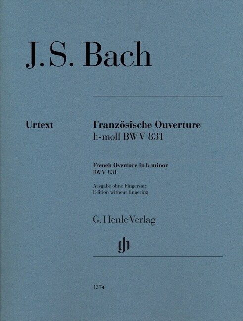 Franzosische Ouverture h-moll BWV 831, Klavier zu zwei Handen (Sheet Music)