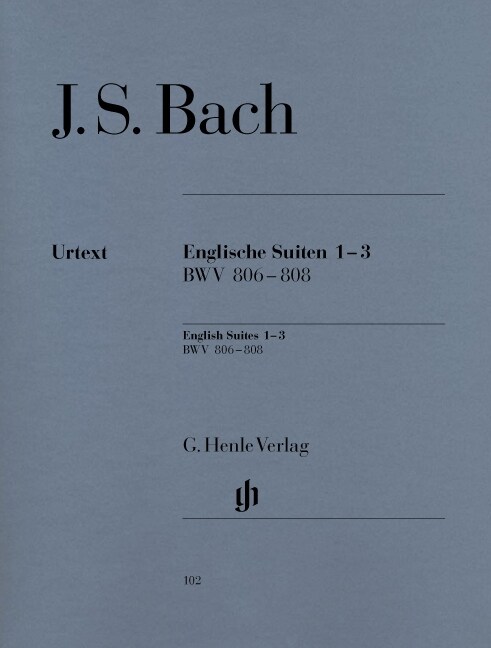 Englische Suiten (Nr.1, 2, 3) BWV 806-808 A-Dur, a-Moll, g-Moll, Klavier (Sheet Music)