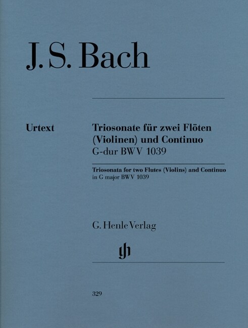Triosonate fur zwei Floten und Continuo G-Dur BWV 1039 (Sheet Music)