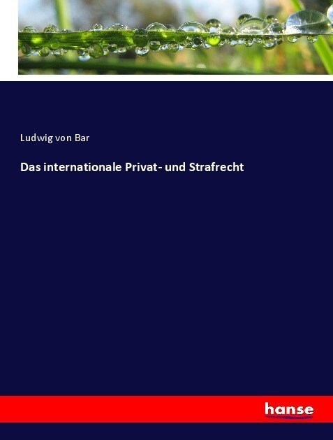 Das internationale Privat- und Strafrecht (Paperback)