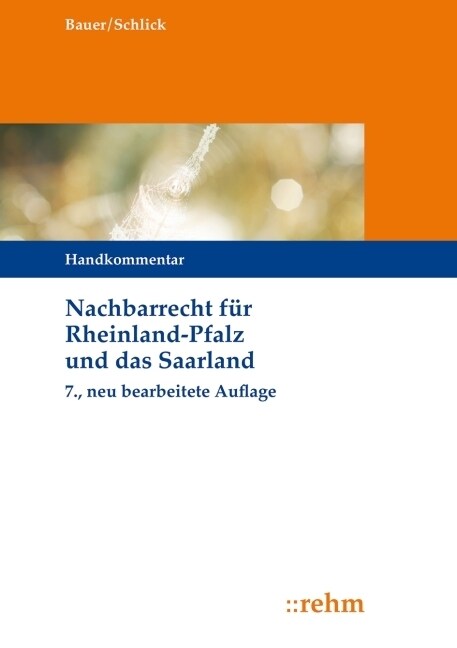 Nachbarrecht (NRR) fur Rheinland-Pfalz und das Saarland, Handkommentar (Paperback)