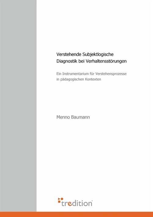 Verstehende Subjektlogische Diagnostik bei Verhaltensstorungen (Paperback)