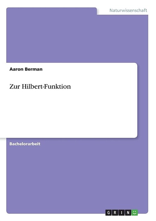 Zur Hilbert-Funktion (Paperback)