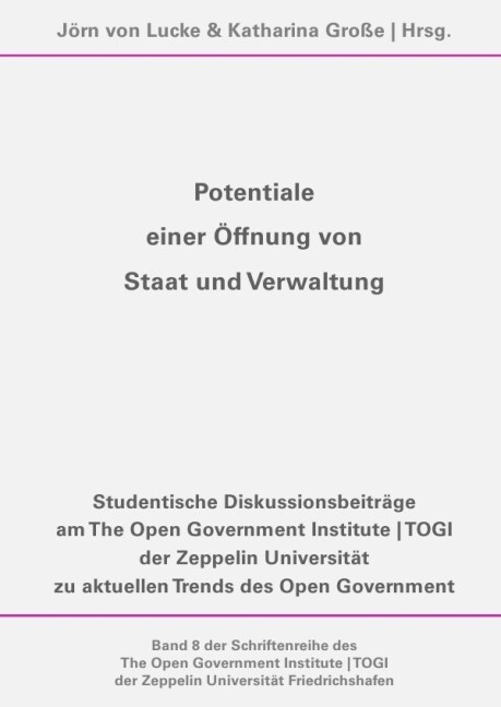 Potentiale einer Offnung von Staat und Verwaltung (Paperback)