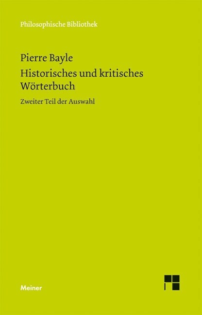 Historisches und kritisches Worterbuch [II]. Bd.2 (Paperback)