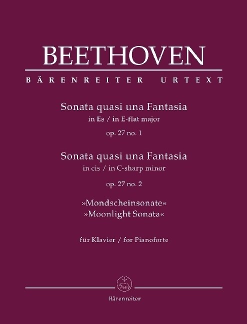 Sonata quasi una Fantasia fur Klavier Es-Dur, cis-Moll op. 27, 1+2 Mondscheinsonate (Sheet Music)