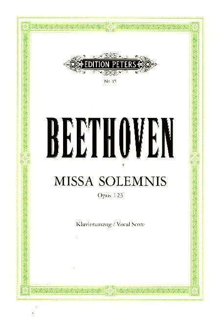 Missa Solemnis in D Op. 123 (Vocal Score) (Sheet Music)