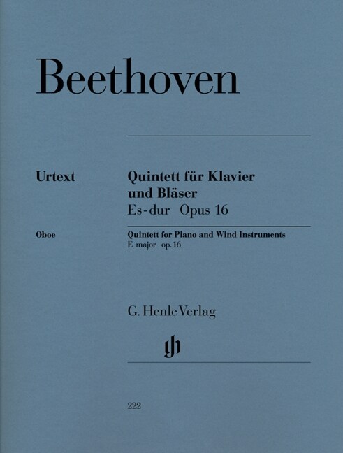 Klavierquintett Es-Dur op.16 (Blaserfassung), Klavier, Oboe, Klarinette, Horn und Fagott (Sheet Music)