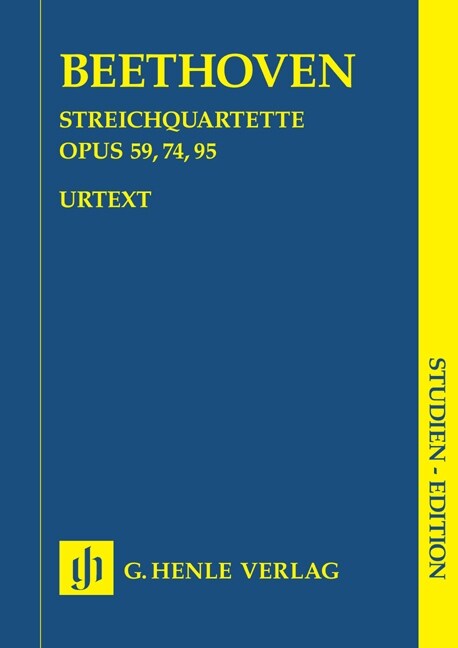 Streichquartette op.59, 74, 95, Studien-Edition (Sheet Music)