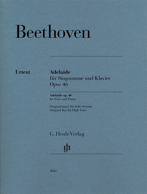Adelaide fur Singstimme und Klavier Opus 46 (Sheet Music)