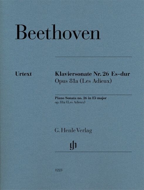 Klaviersonate Nr. 26 Es-dur op. 81a (Les Adieux) (Sheet Music)