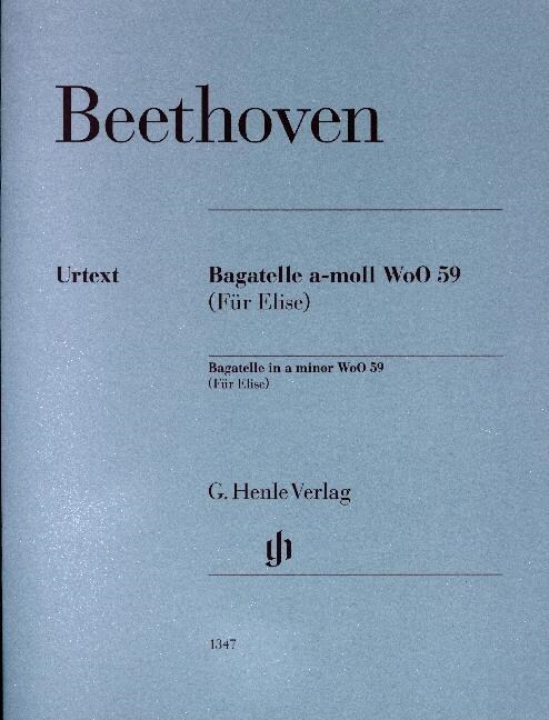 Bagatelle a-moll WoO 59 (Fur Elise), fur Klavier (Sheet Music)