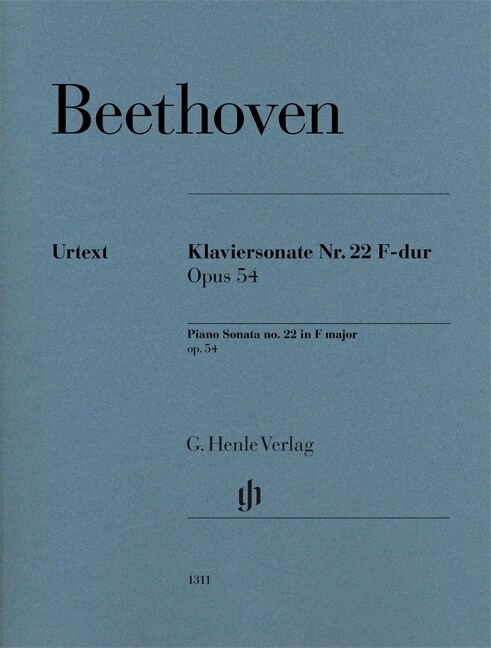 Klaviersonate Nr. 22 F-dur op. 54 (Sheet Music)