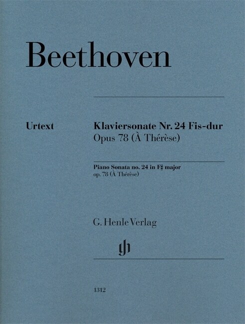 Klaviersonate Nr. 24 Fis-dur op. 78 (Sheet Music)