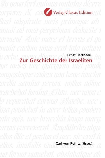 Zur Geschichte der Israeliten (Paperback)