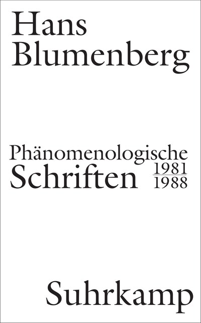 Phanomenologische Schriften (Hardcover)