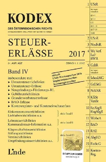 KODEX Steuer-Erlasse 2017 (f. Osterreich). Bd.4 (Paperback)