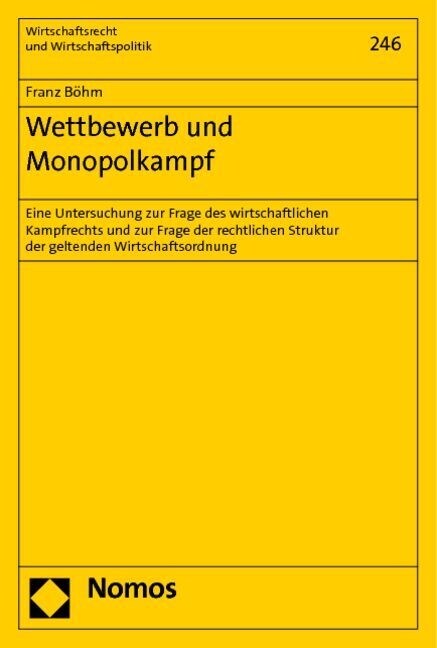 Wettbewerb und Monopolkampf (Hardcover)