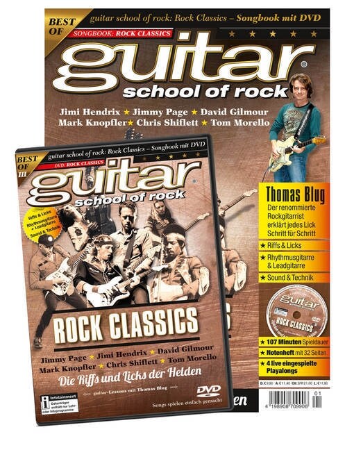 Guitar school of rock: Rock Classics, m. 1 DVD (Sheet Music)
