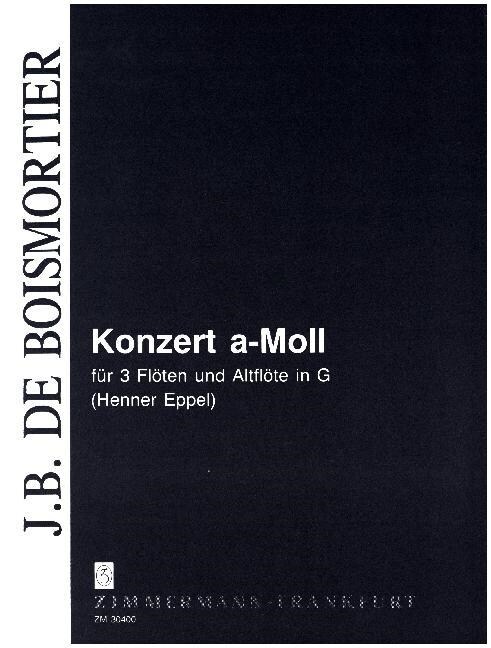 Konzert a-Moll, 4 Floten (3 Floten, 1 Altflote in G) (Sheet Music)